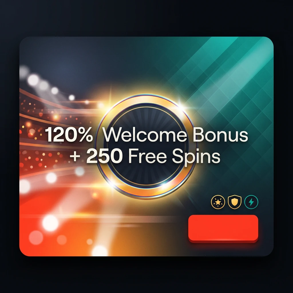 120% Welcome Bonus + 250 Free Spins 120% Welcome Bonus + 250 Free Spins